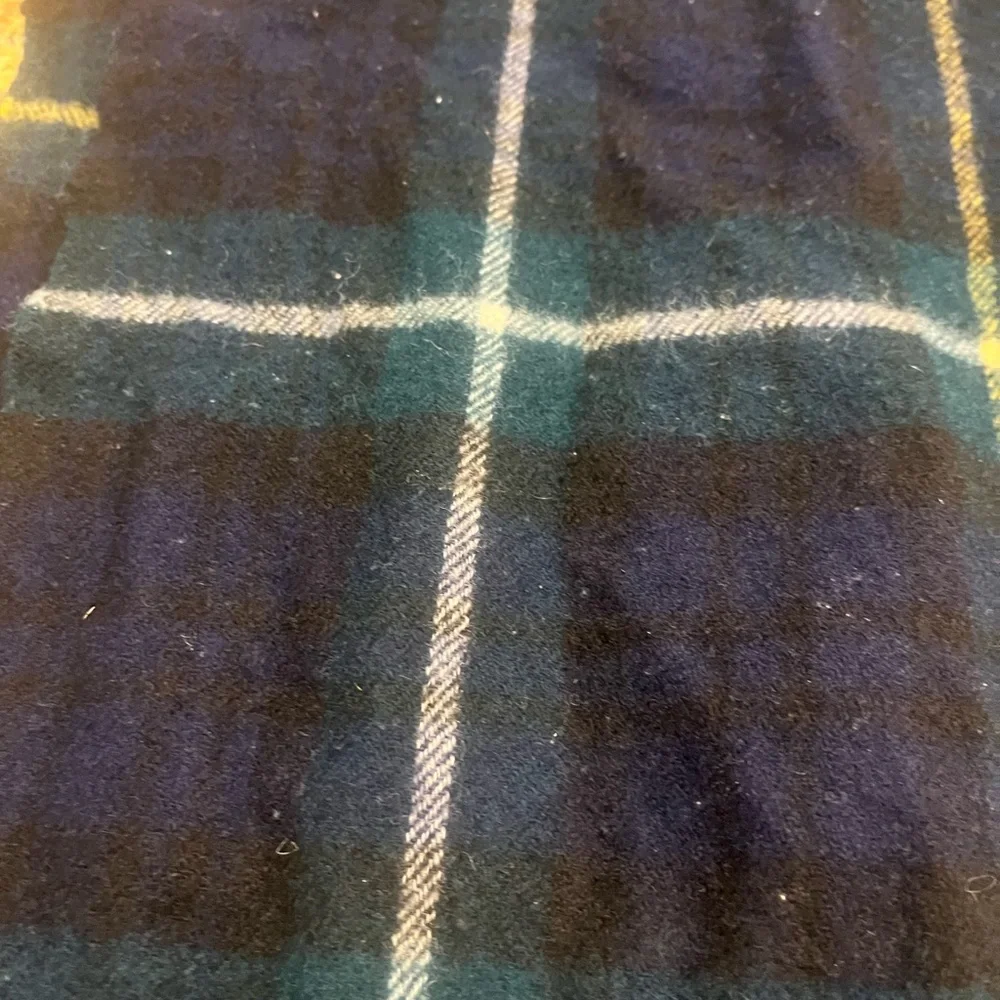 Vintage Campbell of Argyle Pure Wool Green Plaid Scarf Marshall Fields
